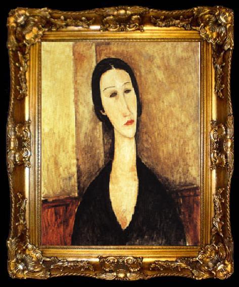 framed  Amedeo Modigliani Ritratto di donna (Portrait of Hanka Zborowska), ta009-2